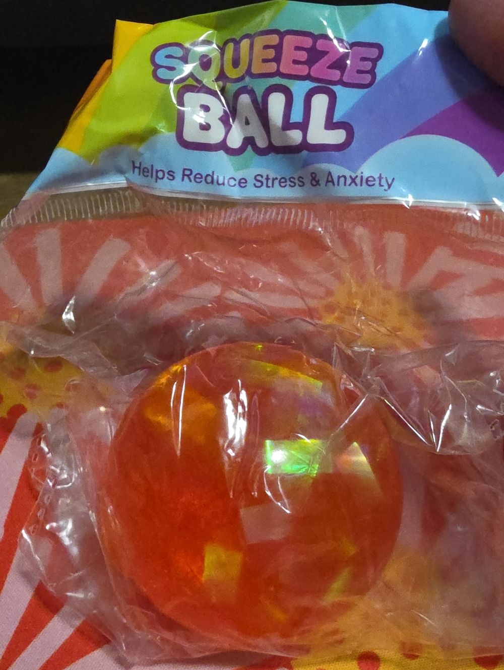 Squeeze Brand Orange Iridescent Stress Ball